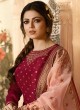 Dola Jacquard Ceremony Straight Cut Suits In Maroon Color Nitya Vol 137 3703 By LT Fabrics SC/015272 Dola Jacquard Ceremony Straight Cut Suits In Maroon Color Nitya Vol 137 3703 By LT Fabrics SC/015272