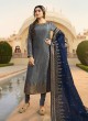 Dola Jacquard Contemporary Straight Cut Suits In Grey Color Nitya Vol 137 3704 By LT Fabrics SC/015272