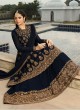 Navy Blue Color Embroidered Skirt Kameez For Ring Ceremony Nitya Vol 138 3801 By LT Fabrics SC/015360