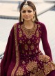 Magenta Color Embroidered Skirt Kameez For Ring Ceremony Nitya Vol 138 3805 By LT Fabrics SC/015364