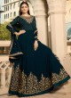 Navy Blue Color Embroidered Floor Length Anarkali For Ring Ceremony Nitya Vol 138 3807 By LT Fabrics SC/015366