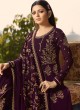 Purple Color Embroidered Floor Length Anarkali For Ring Ceremony Nitya Vol 138 3808 By LT Fabrics SC/015367