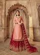 Peach Satin Georgette Party Wear Skirt Kameez Nitya Vol 139 3902 Set By LT Fabrics SC/015234
