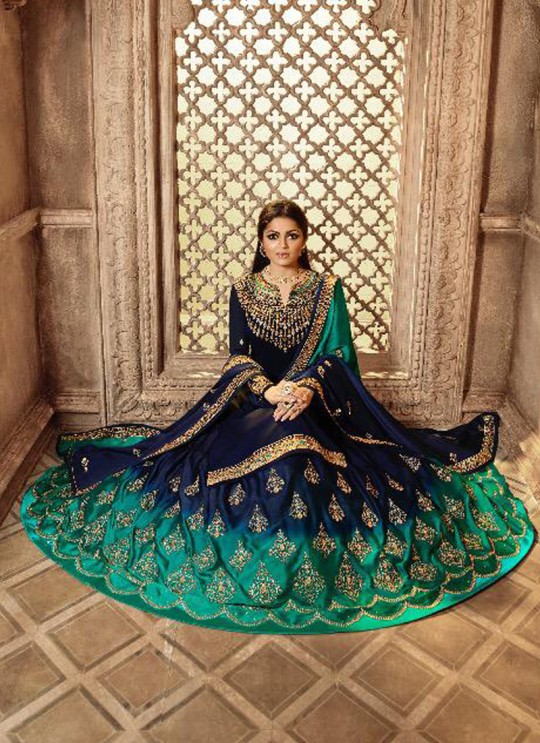 Royal Blue Georgette Traditional Wear Skirt Kameez Nitya Vol 139 3903 Set By LT Fabrics SC/015234