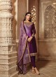 Purple Satin Georgette Ethnic Wear Skirt Kameez Nitya Vol 139 3904 Set By LT Fabrics SC/015234