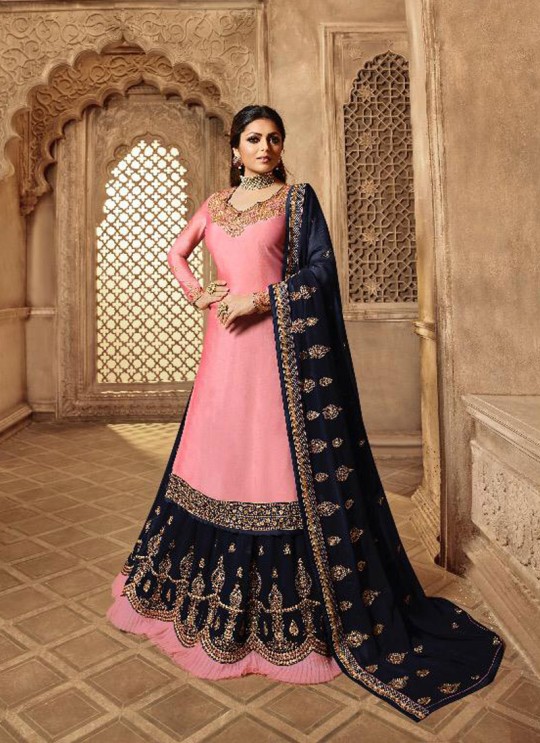 Pink Rangoli Pakistani Style Skirt Kameez Nitya Vol 139 3906 Set By LT Fabrics SC/015234
