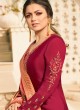 Satin Georgette Magenta Contemporary Churidar Suits With Jacquard Dupatta Nitya Vol 140 4007 By LT Fabrics SC/015391 Satin Georgette Magenta Contemporary Churidar Suits With Jacquard Dupatta Nitya Vol 140 4007 By LT Fabrics SC/015391