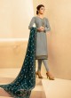 Satin Georgette Grey Party Wear Churidar Suits With Jacquard Dupatta Nitya Vol 140 4008 By LT Fabrics SC/015391 Satin Georgette Grey Party Wear Churidar Suits With Jacquard Dupatta Nitya Vol 140 4008 By LT Fabrics SC/015391