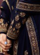 Contemporary Georgette Straight Cut Suits In Navy Blue Color Nitya Vol 141 4105 By LT Fabrics SC/015320 Contemporary Georgette Straight Cut Suits In Navy Blue Color Nitya Vol 141 4105 By LT Fabrics SC/015320