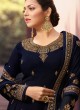 Contemporary Georgette Straight Cut Suits In Navy Blue Color Nitya Vol 141 4105 By LT Fabrics SC/015320