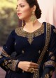 Contemporary Georgette Straight Cut Suits In Navy Blue Color Nitya Vol 141 4105 By LT Fabrics SC/015320 Contemporary Georgette Straight Cut Suits In Navy Blue Color Nitya Vol 141 4105 By LT Fabrics SC/015320