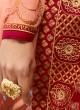 Pakistani Style Satin Georgette Straight Cut Suits In Peach Color Nitya Vol 141 4106 By LT Fabrics SC/015320 Pakistani Style Satin Georgette Straight Cut Suits In Peach Color Nitya Vol 141 4106 By LT Fabrics SC/015320