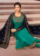 Contemporary Satin Georgette Straight Cut Suits In Teal Green Color Nitya Vol 141 4107 By LT Fabrics SC/015320 Contemporary Satin Georgette Straight Cut Suits In Teal Green Color Nitya Vol 141 4107 By LT Fabrics SC/015320