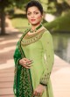 Contemporary Satin Georgette Straight Cut Suits In Green Color Nitya Vol 141 4109 By LT Fabrics SC/015320 Contemporary Satin Georgette Straight Cut Suits In Green Color Nitya Vol 141 4109 By LT Fabrics SC/015320