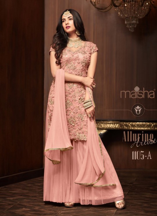 Pink Net Keira 1105A Color Sharara Kameez By Maisha SC/011867 Pink Net Keira 1105A Color Sharara Kameez By Maisha SC/011867