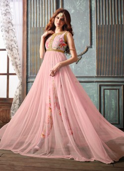 Pink Georgette Maskeen Addiction 19001 Floor Length Anarkali By Maisha SC/000311