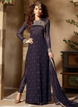 Purple Georgette maskeen Addiction - 6 21001 Straight Cut Suit By Maisha SC/001376