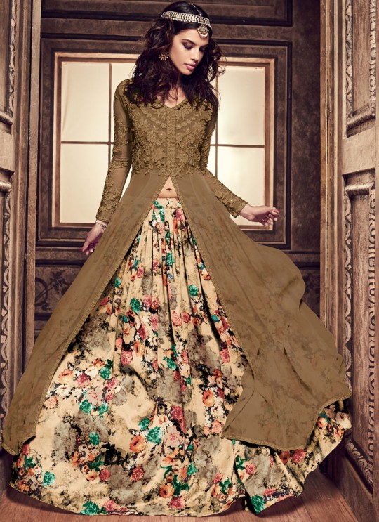 Mehandi Green Georgette MASKEEN ADDICTION 7 3704 Colors 22003 Pakistani Suit By Maisha SC/011996