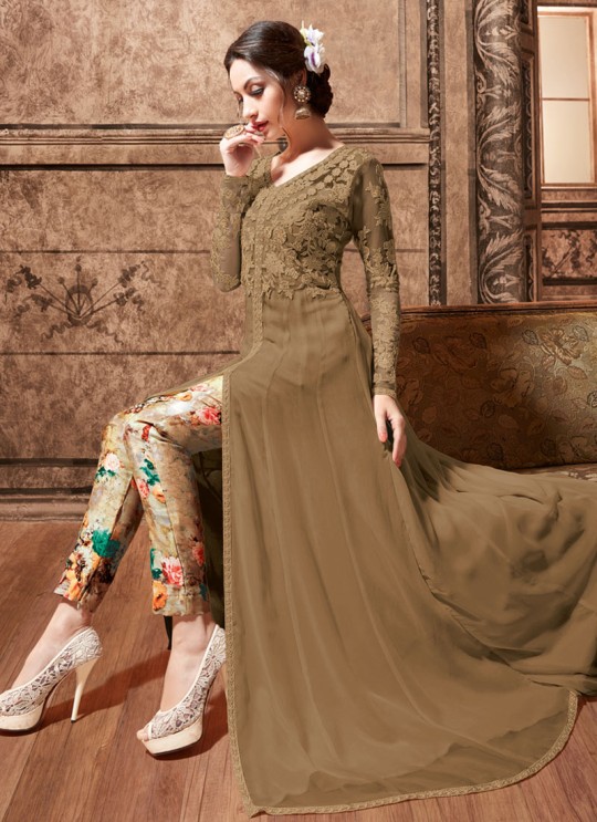 Mehandi Green Georgette MASKEEN ADDICTION 7 3704 Colors 22003 Pakistani Suit By Maisha SC/011996