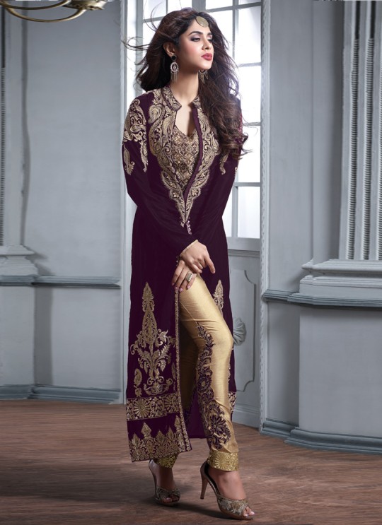 Purple Velvet MASKEEN ADDICTION 8 23002 Pakistani Suit By Maisha SC/002806