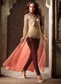 Cream, Pink Net Aster 3501 Pakistani Suit By Maisha SC/000332