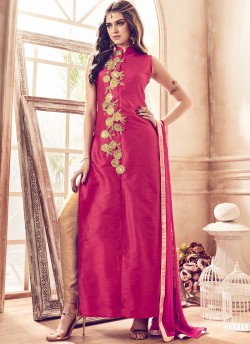 Pink Banarsi Silk Mannat 4103 Pakistani Suit By Maisha SC/003127