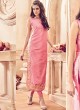 Pink Banarsi Silk Mannat 4108 Straight Cut Suit By Maisha SC/003132
