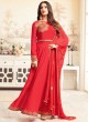 Red Art Silk Sonal Chauhan 4601 Abaya Style Anarkali By Maisha SC/005310