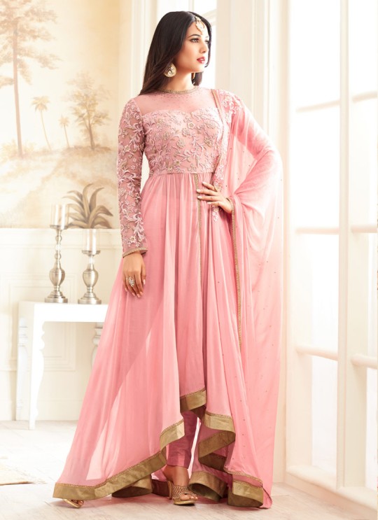 Pink Georgette Sonal Chauhan 4608 Pakistani Suit By Maisha SC/005338