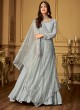 Grey Banarsi Silk Rumani 6404 By Maisha Abaya Style Suit SC/013258