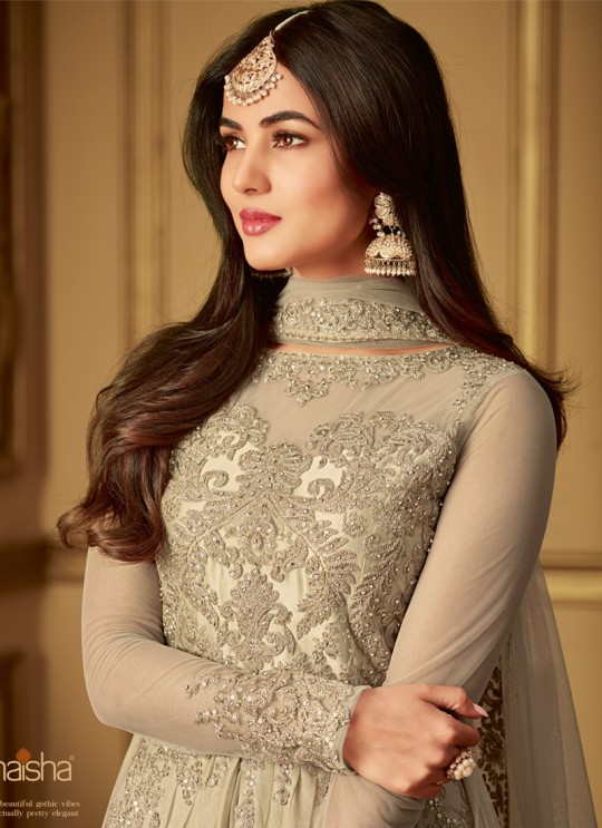 Beige Net Rumani 6406 By Maisha Abaya Style Suit SC/013260 Beige Net Rumani 6406 By Maisha Abaya Style Suit SC/013260