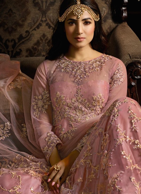 Mauve Net Floor Length Anarkali Suit For Wedding Ceremony Aafreen Vol 3 7602 By Maisha SC/016622