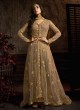 Beige Net Floor Length Anarkali Suit For Wedding Ceremony Aafreen Vol 3 7604 By Maisha SC/016624