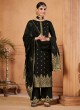 Party Wear Jacquard Palazzo Suit In Black  Hoor 8504 By Maisha MAI-8504