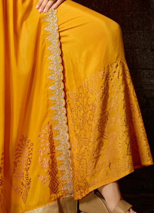Yellow Masleen Palazzo Suit For Wedding Ceremony Mahira 7504 By Maisha SC/015879