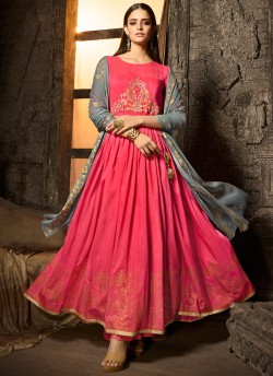 Pink Masleen Palazzo Suit For Wedding Ceremony Mahira 7506 By Maisha SC/015881