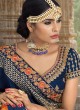 Blue Banarsi Jacquard Wedding Wear A Line Lehenga Choli Maskeen Lehengas 3 12002 By Maisha SC/015318