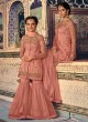 Peach Net Mother & Daughter Wedding Wear Sharara Kameez Riwaayat Kids 6907 By Maisha Maskeen SC/014222