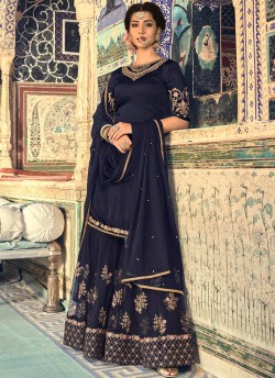 Blue Georgette Mother & Daughter Wedding Wear Sharara Kameez Riwaayat 6906 By Maisha Maskeen SC/014214