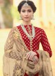 Red Viscose Jacquard  Wedding Wear Floor Length Anarkali Sultana 6801 By Maisha SC/014073