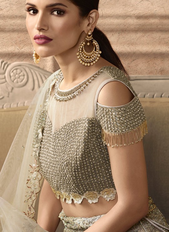 Grey Net Bridal Lehenga Choli Vivaana 20006 By Maisha Grey Net Bridal Lehenga Choli Vivaana 20006 By Maisha