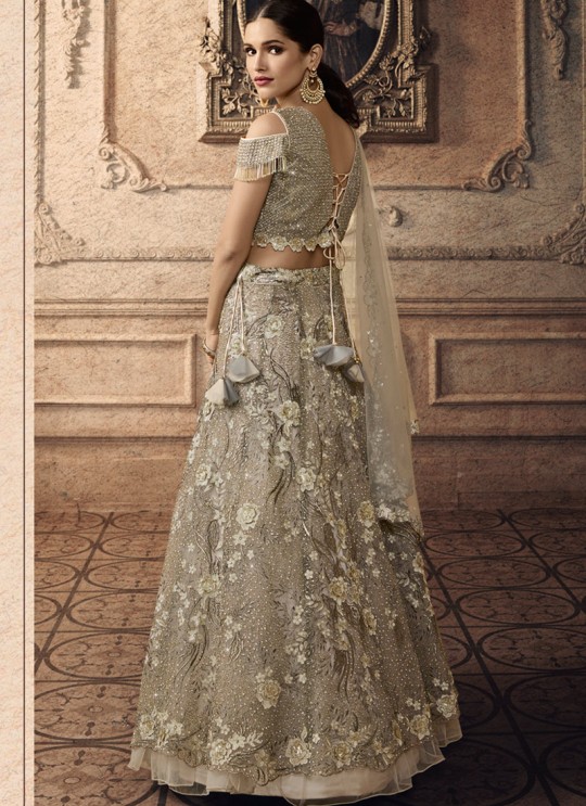 Grey Net Bridal Lehenga Choli Vivaana 20006 By Maisha Grey Net Bridal Lehenga Choli Vivaana 20006 By Maisha