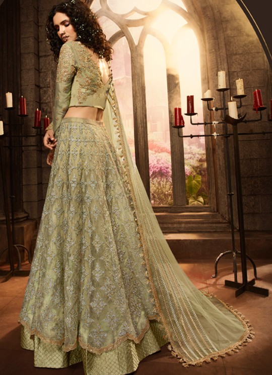 Bridal Net A-Line Lehenga In Green Vivaana Vol 2- 21005 By Maisha SC/016846 Bridal Net A-Line Lehenga In Green Vivaana Vol 2- 21005 By Maisha SC/016846