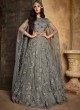 Trendy Net Gown Style Anarkali For Wedding Ceremony In Grey Color Aafreen Vol 2 7206 By Maisha SC/015417 Trendy Net Gown Style Anarkali For Wedding Ceremony In Grey Color Aafreen Vol 2 7206 By Maisha SC/015417