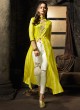 Yellow Cotton Satin Party Wear Indo Western Kurti Meave 7904 By Maisha  SC/016326 Size XL