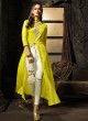 Yellow Cotton Satin Party Wear Indo Western Kurti Meave 7904 By Maisha  SC/016325 Size L