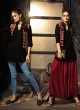Black Pure Cotton Party Wear Indo Western Kurti Meave 7906 By Maisha  SC/016329 Size L