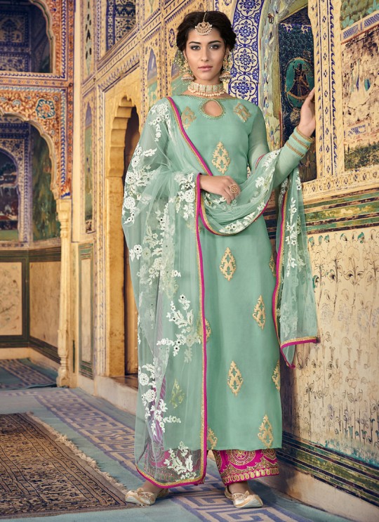 Mehend Embroidered Straight Cut Suit Sultana Vol-2 8101 By Maisha SC/016439