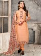 Kalamkari By Viva Fashion VF-1001B Peach Chanderi Silk Festival Wear Churidar Suit