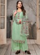 Kalamkari By Viva Fashion VF-1001D Green Chanderi Silk Festival Wear Churidar Suit